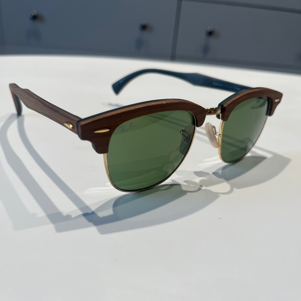 Ray-Ban Clubmaster Wood Sunglasses Brown/Black